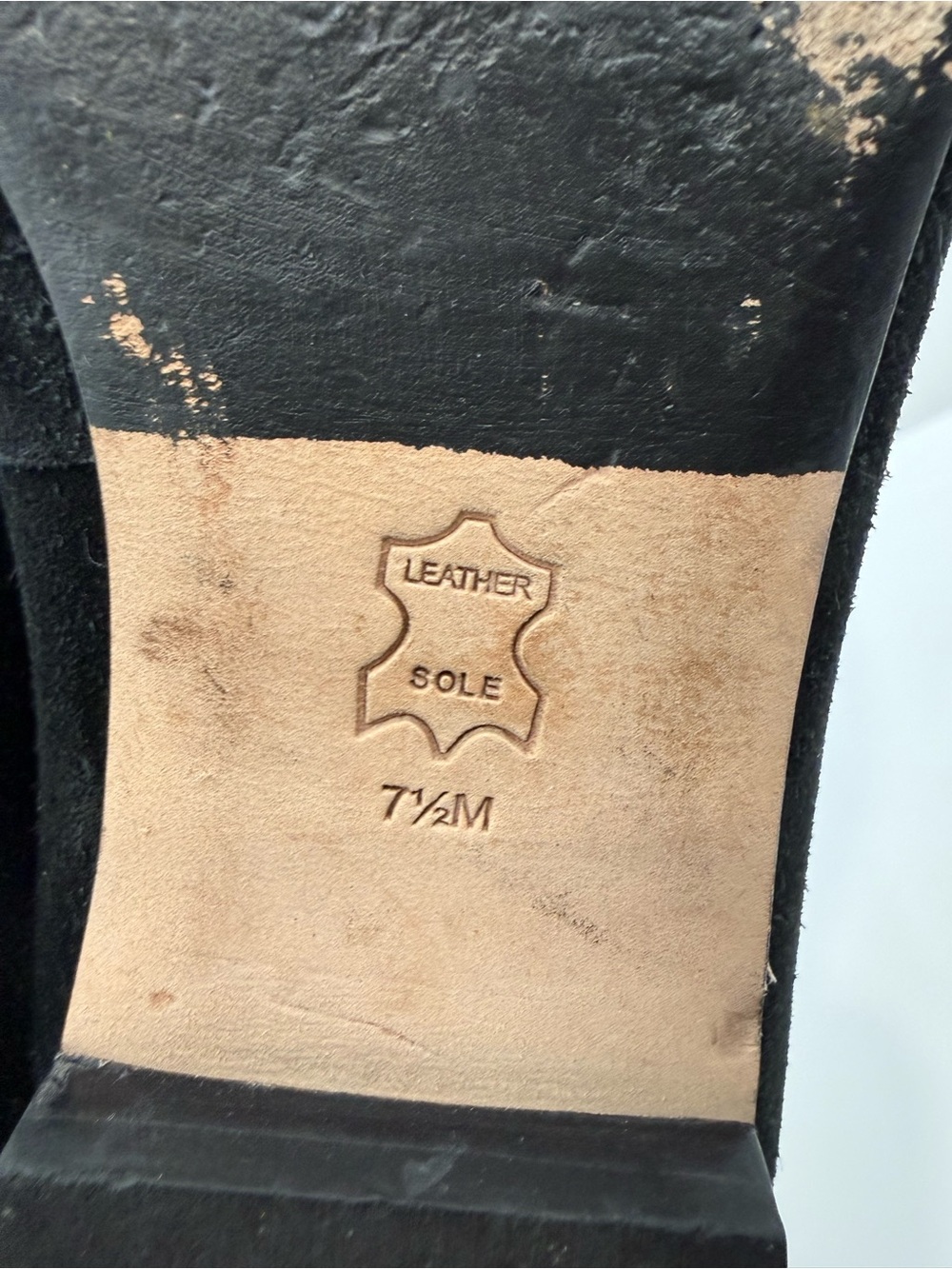 Tory Burch Metal Miller Black Suede Loafers Gold Medallion Logo Size 7.5 - Picture 8 of 8